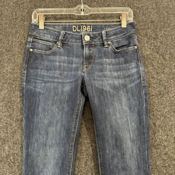 DL1961 Jeans Women's 26 Blue Cindy Petite Slim Boot Switch Stretch Premium Denim - Picture 2 of 13
